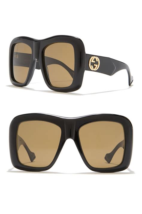 54mm gradient square sunglasses gucci|gucci oversized square acetate sunglasses.